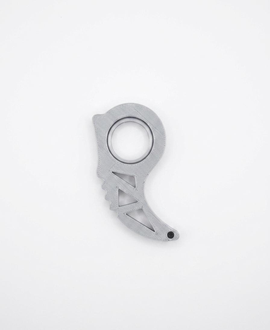 Karambit Fidget Spinner Keychain |  Stress Relief Toy | No Bearings Needed | Blunt Plastic Novelty Gift
