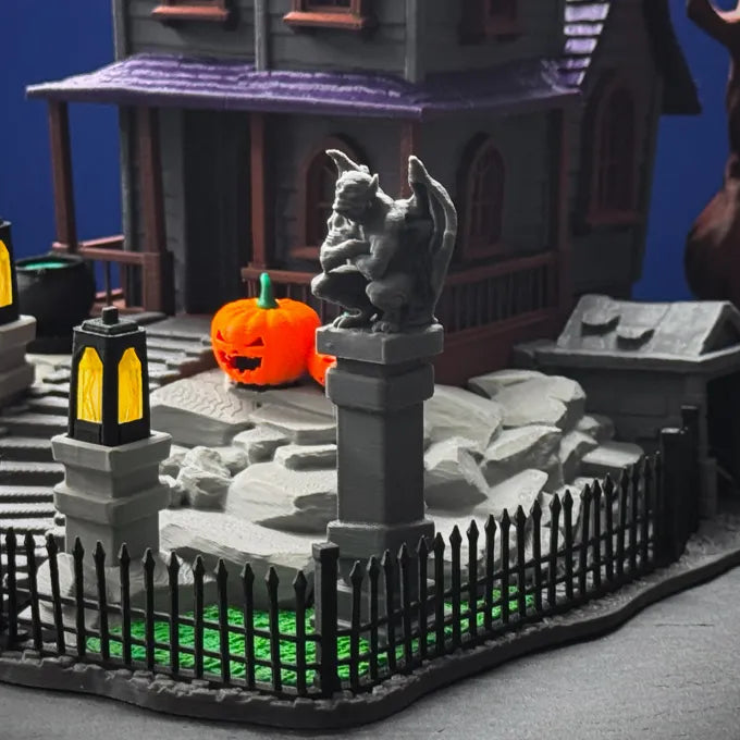 Diorama Maison Hantée d'Halloween – Village Lumineux