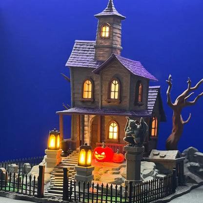 Diorama Maison Hantée d'Halloween – Village Lumineux