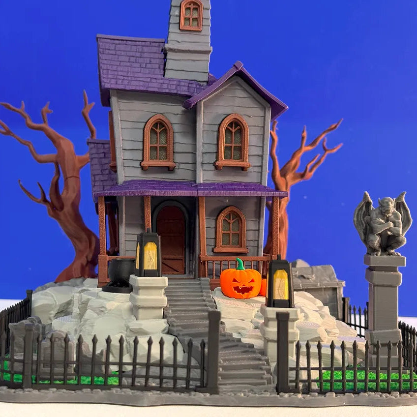 Diorama Maison Hantée d'Halloween – Village Lumineux