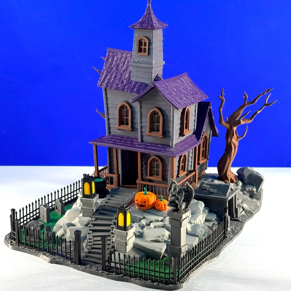 Diorama Maison Hantée d'Halloween – Village Lumineux