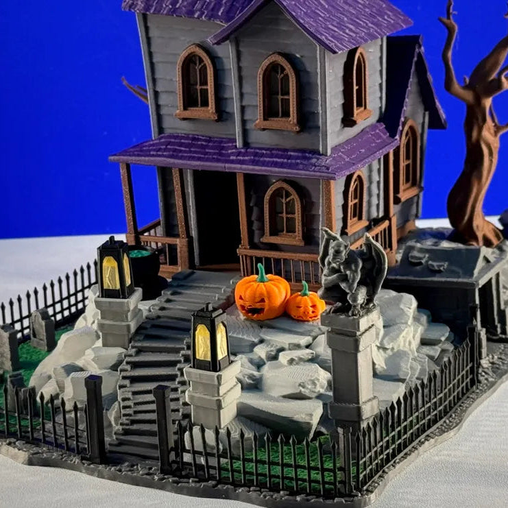 Diorama Maison Hantée d'Halloween – Village Lumineux