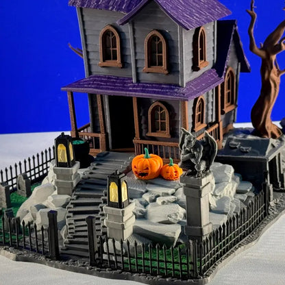 Diorama Maison Hantée d'Halloween – Village Lumineux