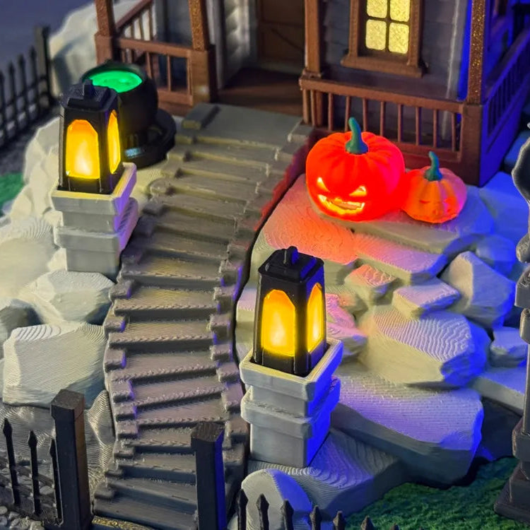 Diorama Maison Hantée d'Halloween – Village Lumineux