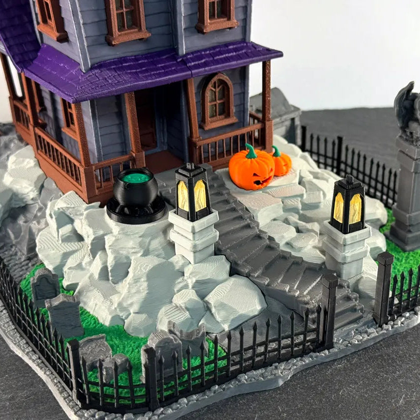Diorama Maison Hantée d'Halloween – Village Lumineux
