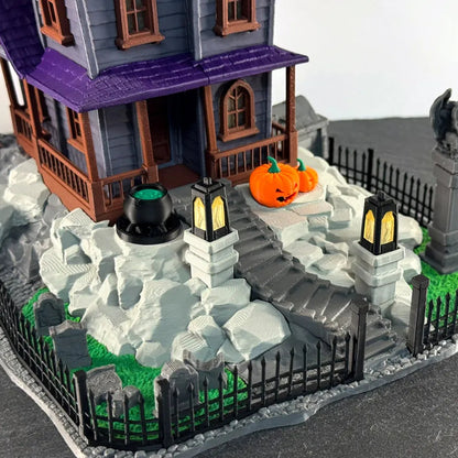 Diorama Maison Hantée d'Halloween – Village Lumineux