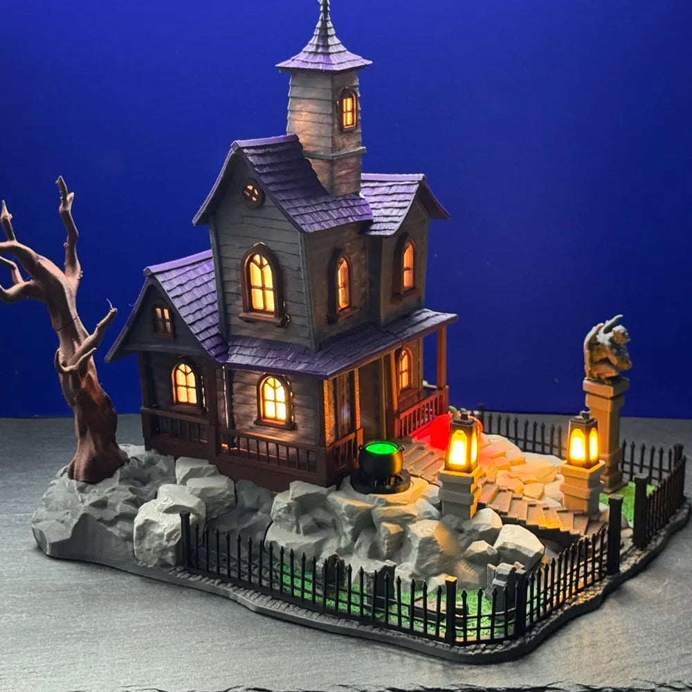 Diorama Maison Hantée d'Halloween – Village Lumineux