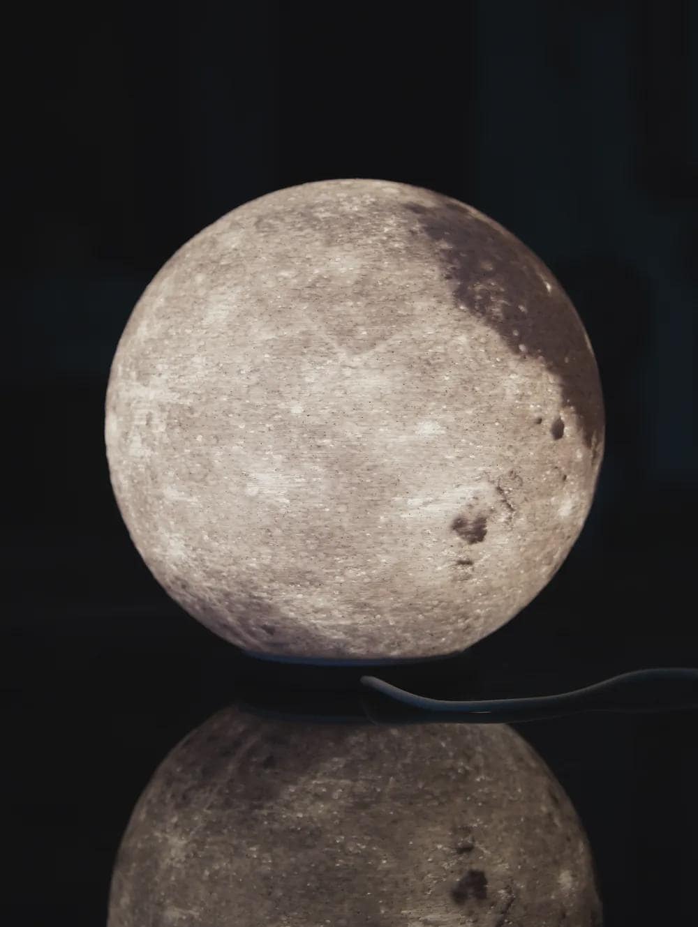 Moon Lamp  LED Night Light | Lithophane Moon Sphere | Realistic Lunar Surface Lamp | USB Powered Gift