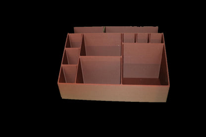 Wood-Look Makeup Organizer | Multi-Compartment Cosmetic Storage | Desk & Vanity Organizer