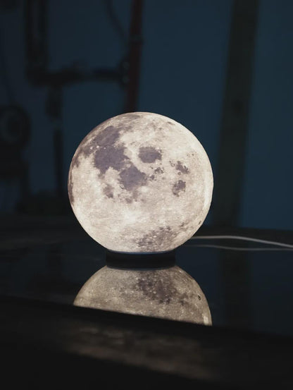 Moon Lamp  LED Night Light | Lithophane Moon Sphere | Realistic Lunar Surface Lamp | USB Powered Gift
