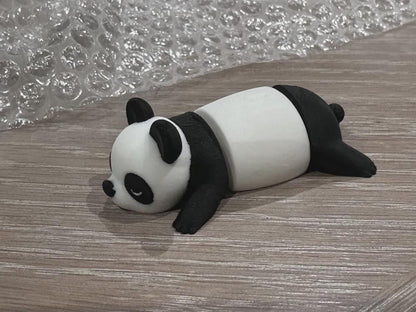 Cute Flexi Panda Keychain | Articulated Panda Toy | Chunky Panda Bag Charm | Gift for Panda Lovers