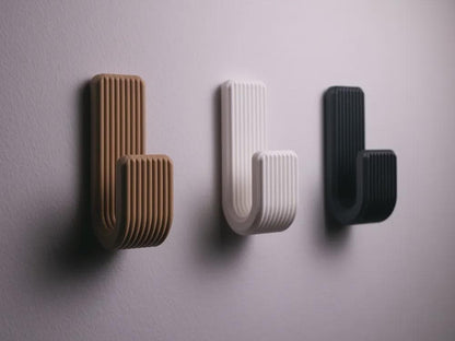 Modern Wall Hook | Minimalist Coat Hanger & Towel Hook | Sturdy Bag  Robe Hook | No Drill Install Option