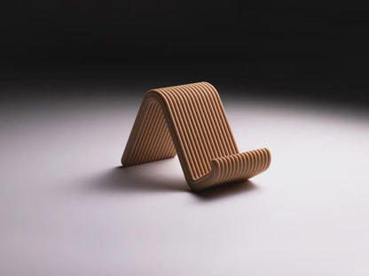 Compact Phone Stand | Mini Travel Smartphone Stand | Minimalist Ribbed Desk Stand | Portable Tablet Holder Gift