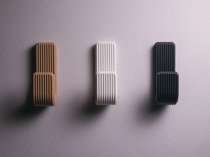 Modern Wall Hook | Minimalist Coat Hanger & Towel Hook | Sturdy Bag  Robe Hook | No Drill Install Option