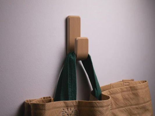 Modern Wall Hook | Minimalist Coat Hanger & Towel Hook | Sturdy Bag  Robe Hook | No Drill Install Option