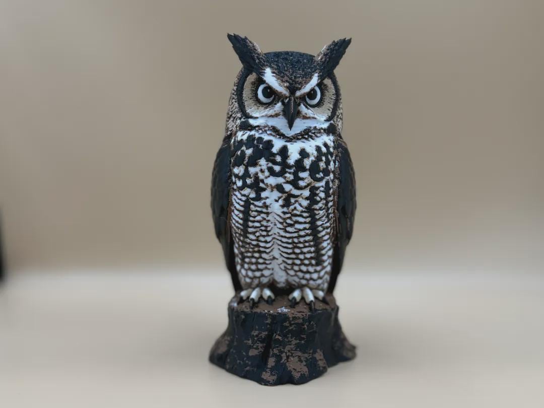 Watchful Owl Statue | Realistic Decorative Figurine for Home Decor