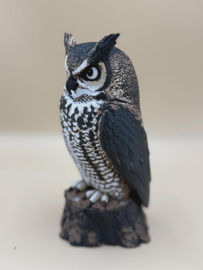 Watchful Owl Statue | Realistic Decorative Figurine for Home Decor