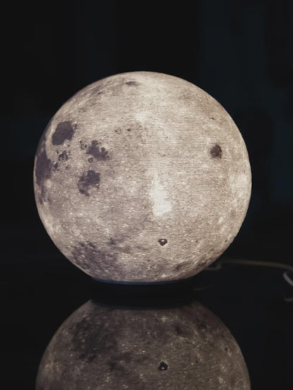 Moon Lamp  LED Night Light | Lithophane Moon Sphere | Realistic Lunar Surface Lamp | USB Powered Gift