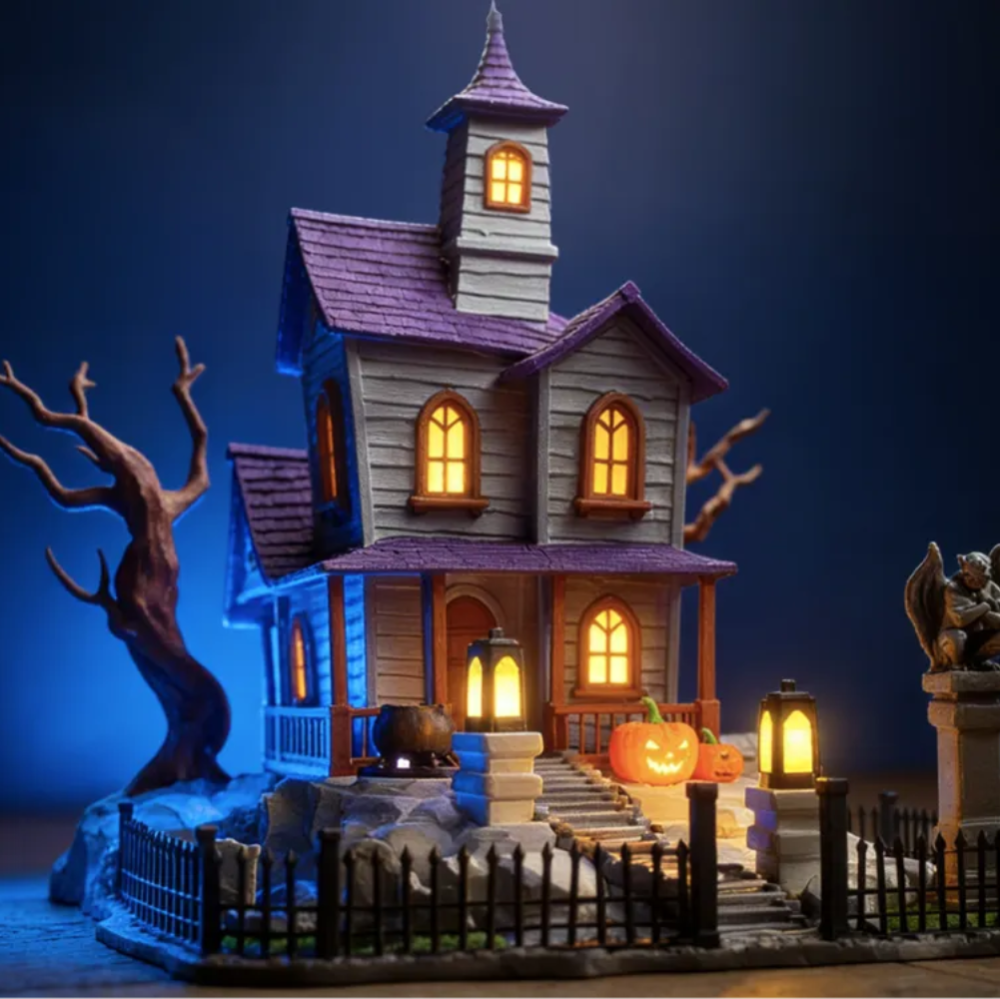 Diorama Maison Hantée d'Halloween – Village Lumineux